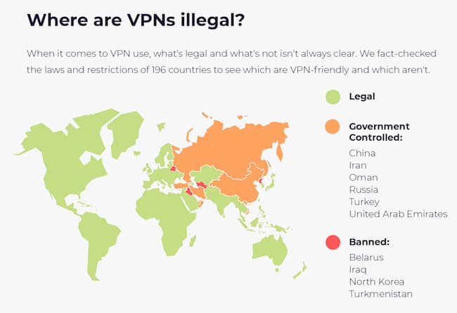 vpn legality map