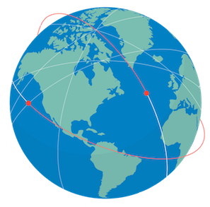 globe connecting network vector