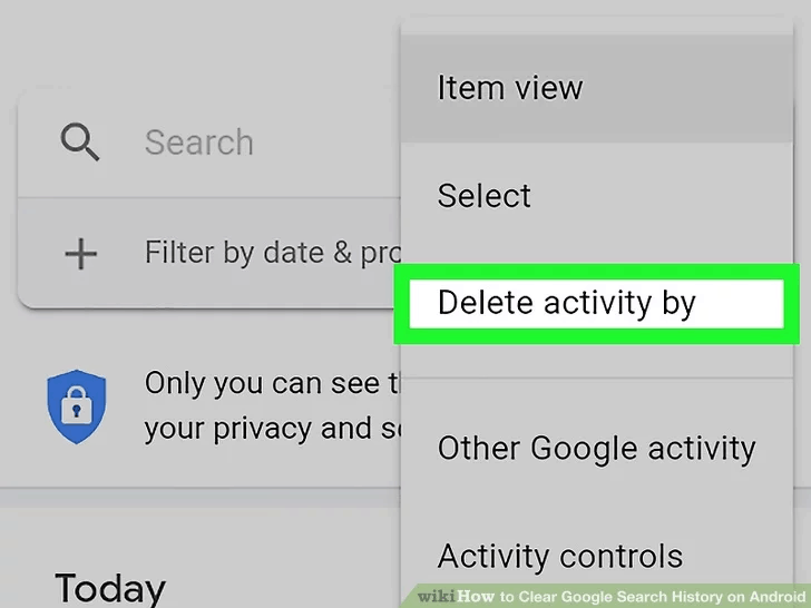 google delete activity by android