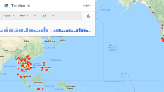 google location history mapping