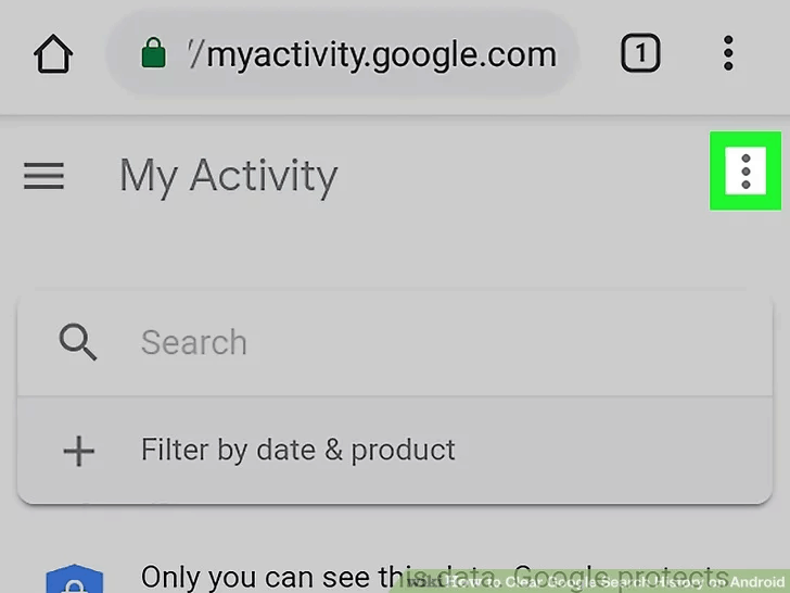 google my activity menu icon