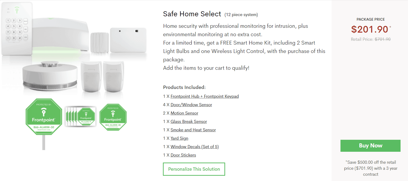 Safe Home Select Package