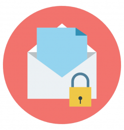 Encrypted emails illustration showing how substitution ciphers protect email communications